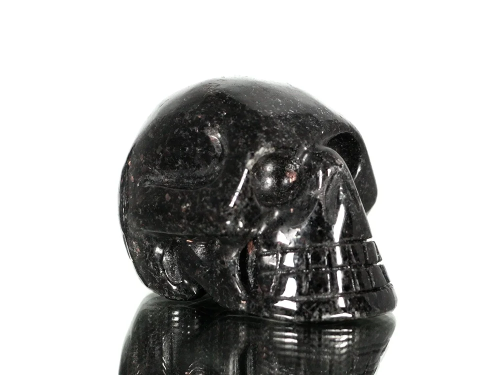 Kristallschädel Bronzit-Gabbro (Coppernite / Indian Nuummite) - 1 Stück