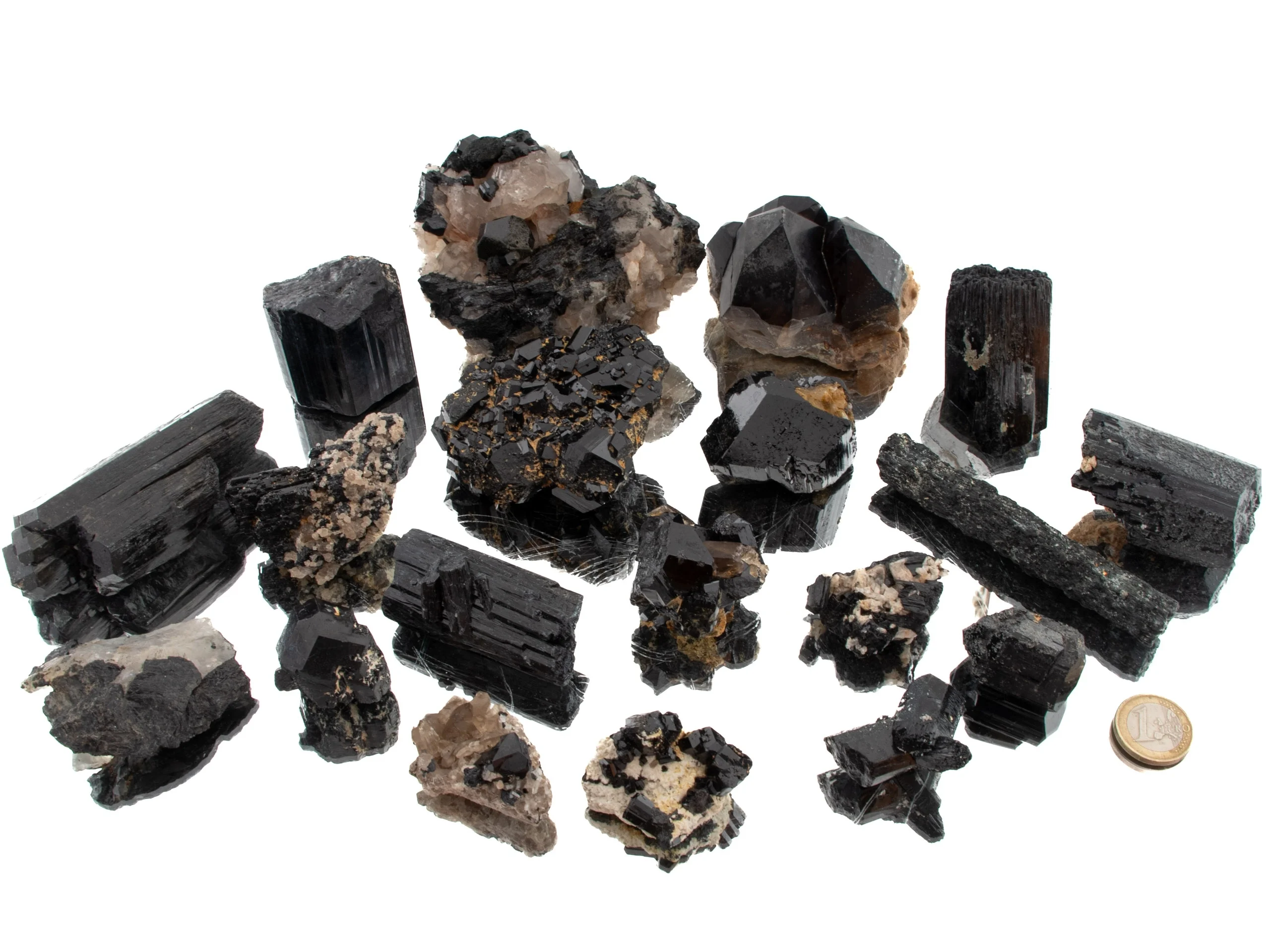 Turmalin schwarz Namibia Kristalle Lot