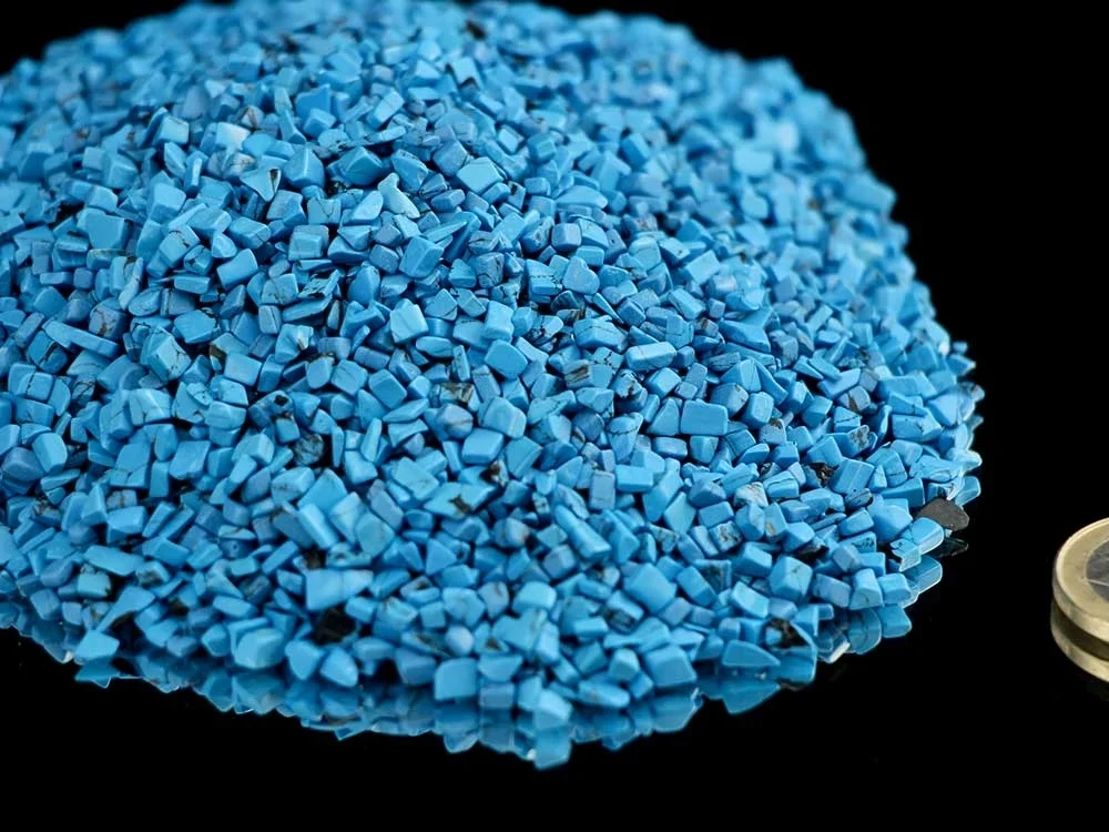 Turquoise micro tumbled stones (rec. stab.), 0.5 kg**