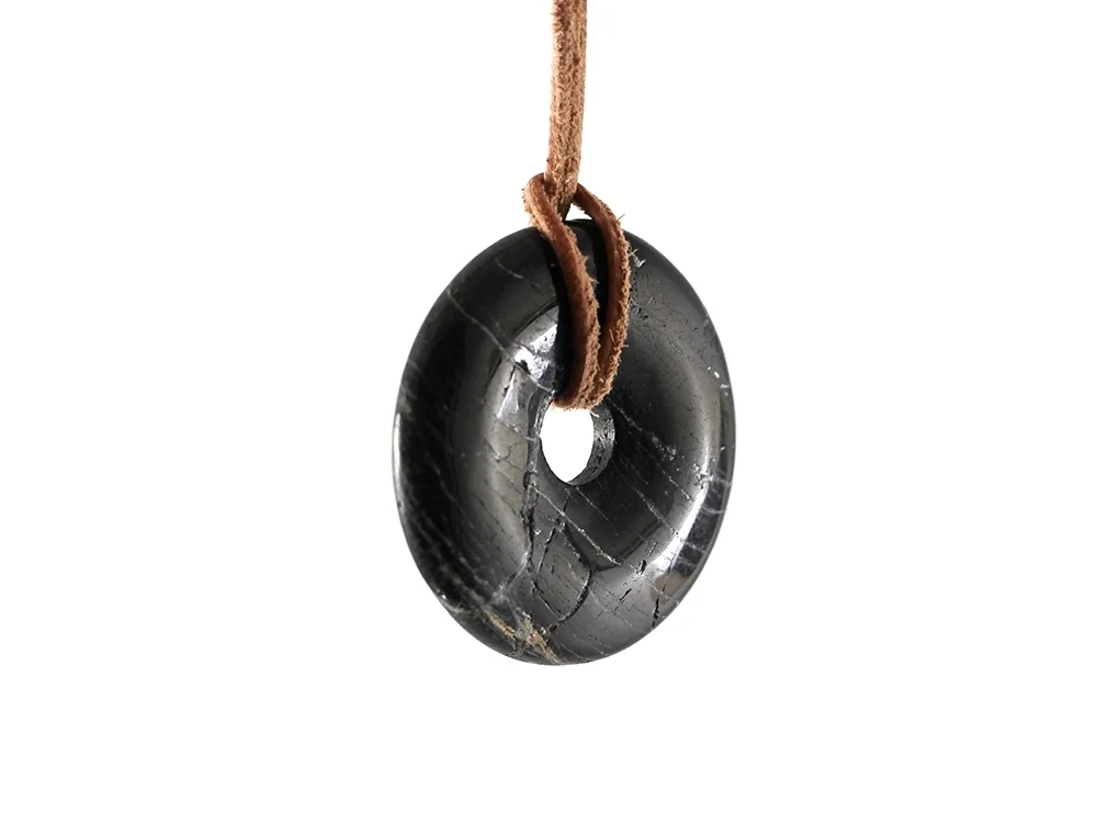 Turmalin schwarz Donut 40 mm (Schörl)