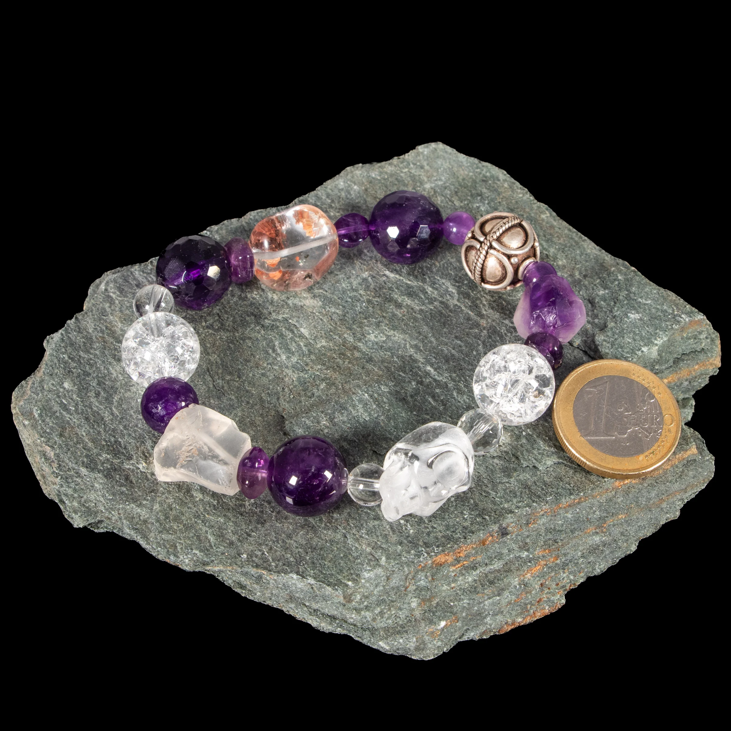 Amethyst-Bergkristall Armband