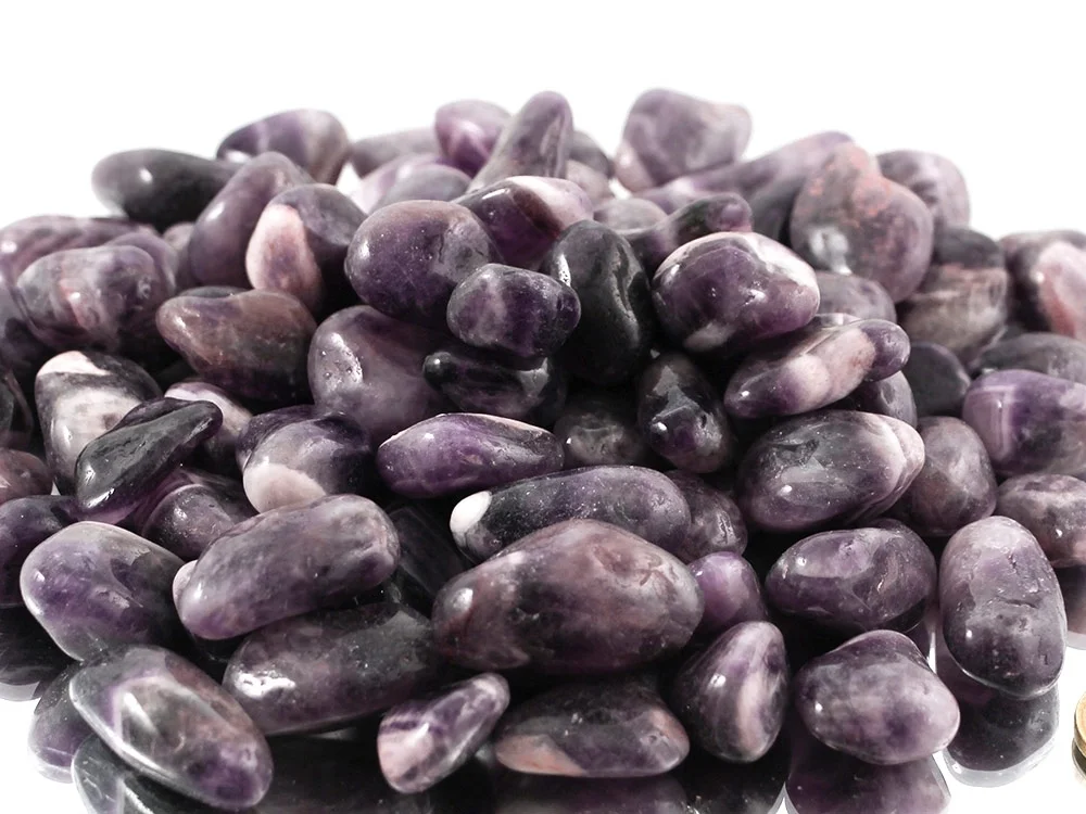 Amethyst Chevron Trommelsteine 0,5 kg