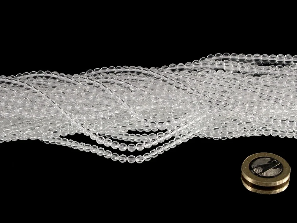 Rock crystal 4 mm bead strand**