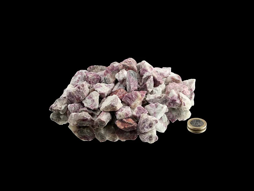 Turmalin rot kleine Rohsteine (2-4 cm) - 1 kg**
