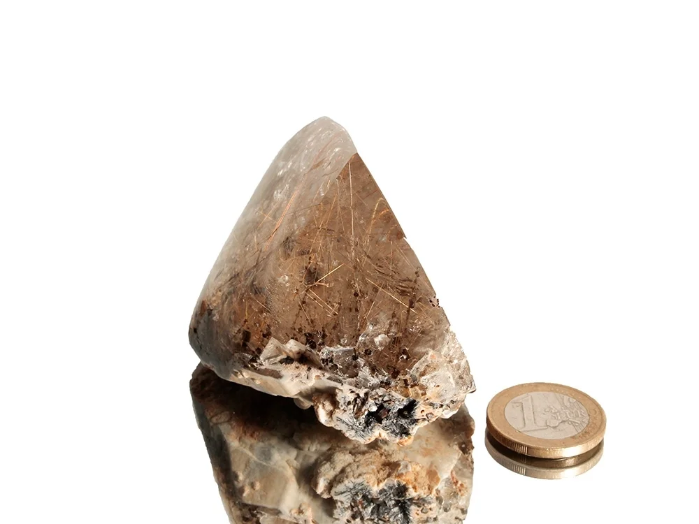 Rutilquarz gold Anschliff - Einzelstück