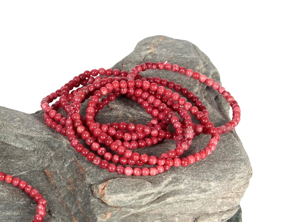 Thulit Kugelarmband 4 mm