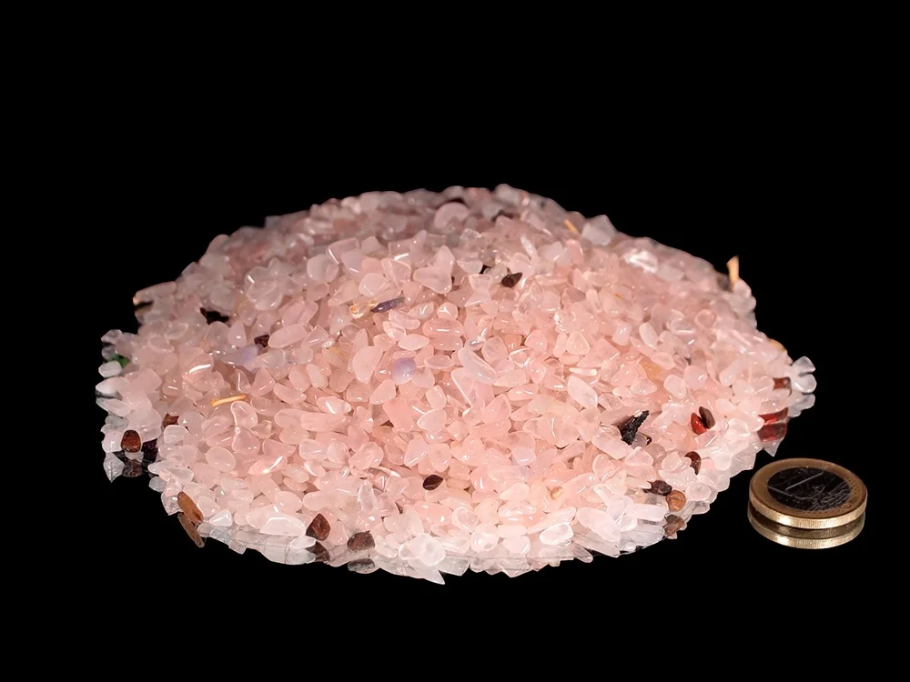 Rosenquarz micro Trommelsteine 0,5 kg