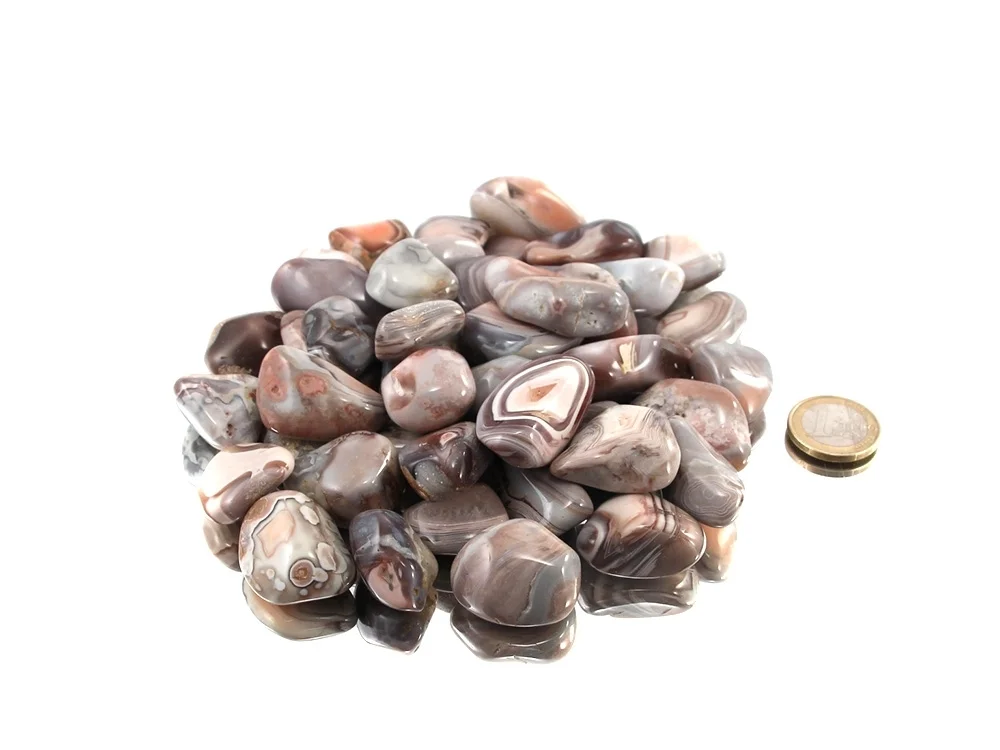 Botswana Achat lachsfarben Trommelsteine 0,5 kg