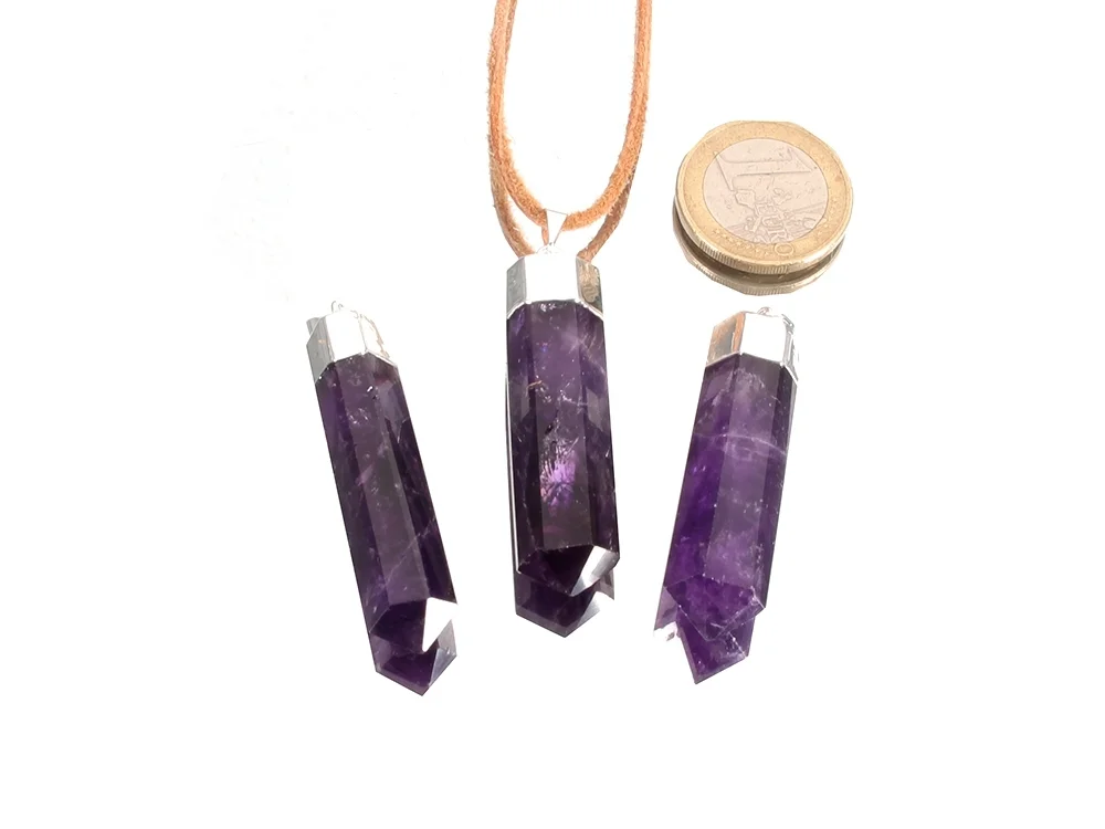 Amethyst Anhänger mit Silberfassung