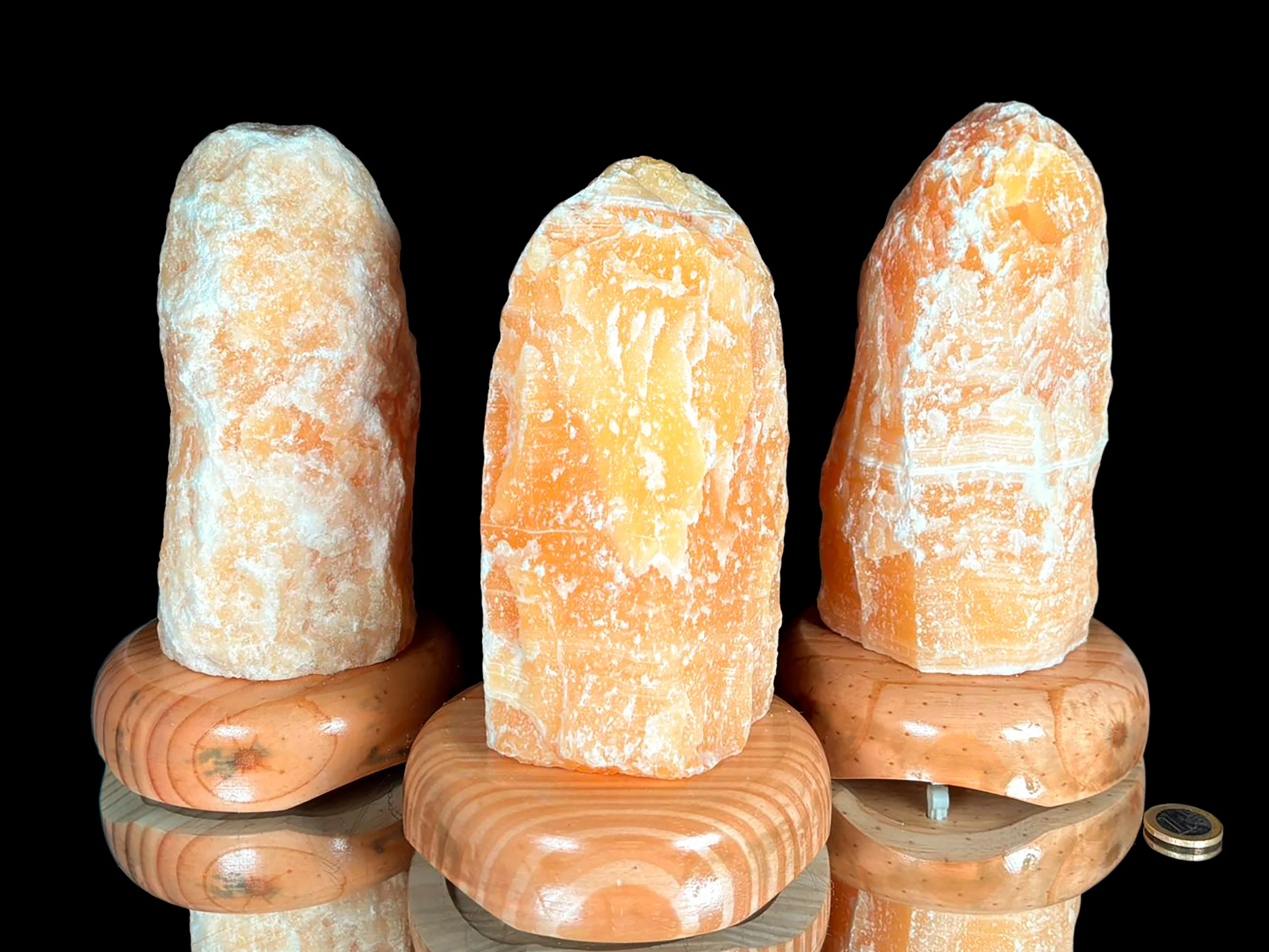 Orangencalcit Lampe