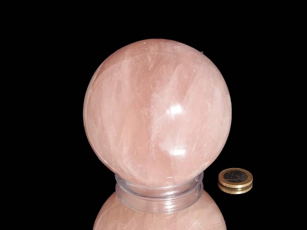große Rosenquarz Kugel