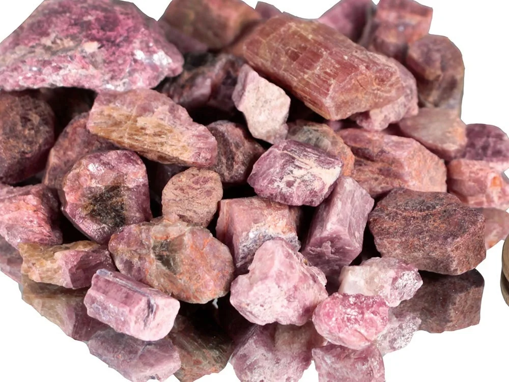rote Turmalinkriställchen roh - 0,25 kg