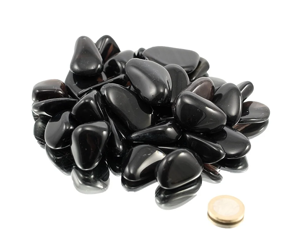 Lamellenobsidian Trommelsteine 0,5 kg