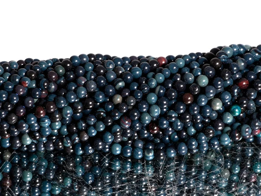 Sieber Achat - Lealand Blue 4 mm Kugelkettenstrang