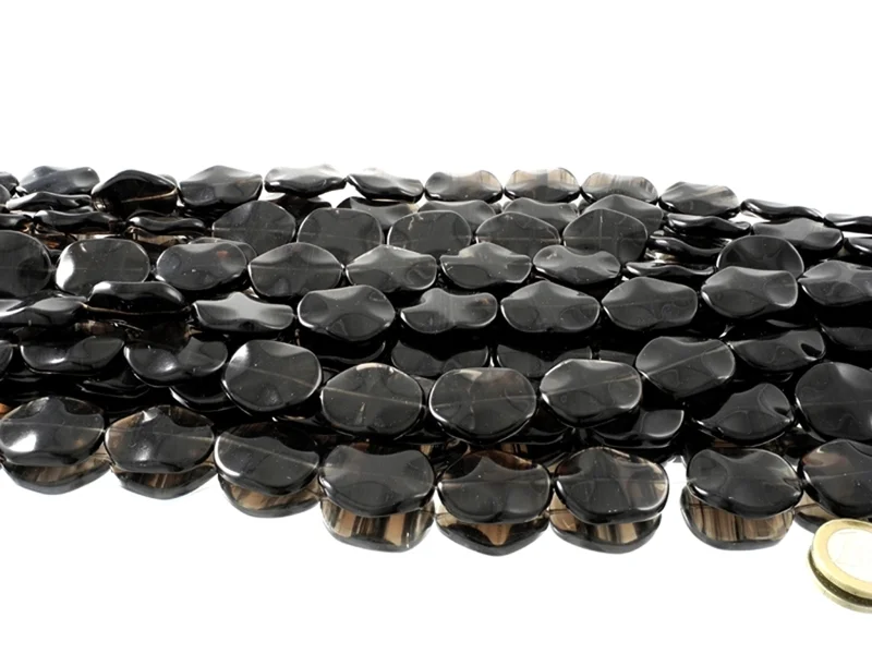 Lamellenobsidian 'Welle' Kettenstrang