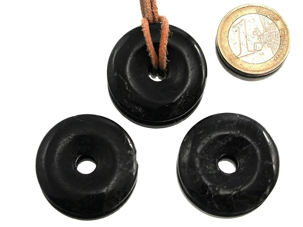 Turmalin schwarz Donut 30 mm (Schörl)
