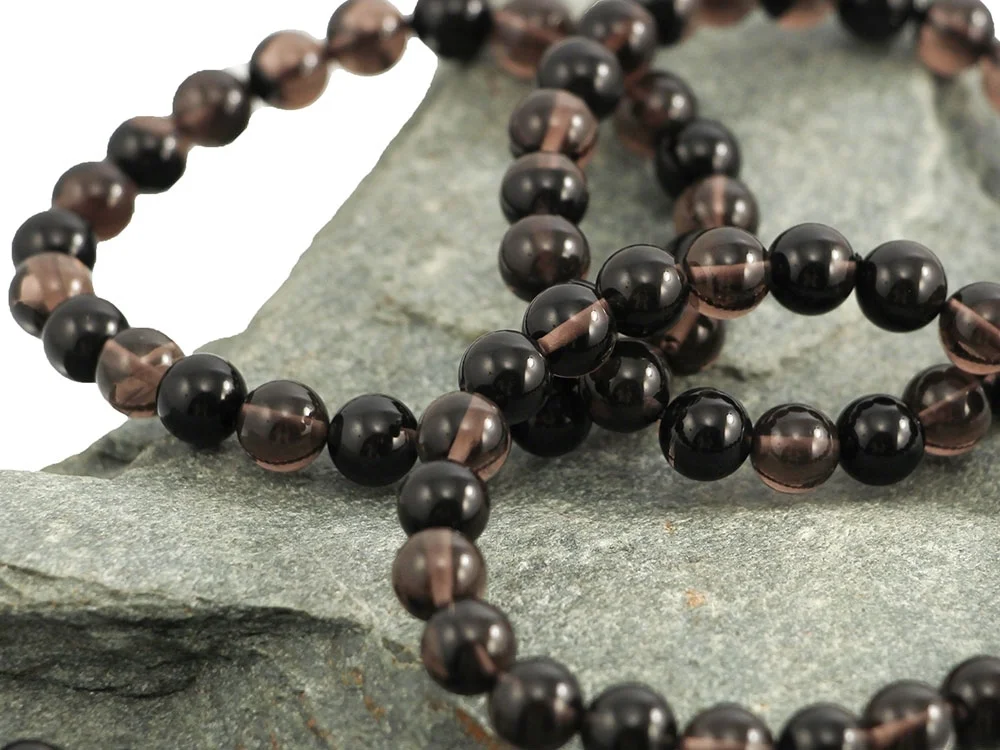 Lamellenobsidian Kugelarmband 8 mm