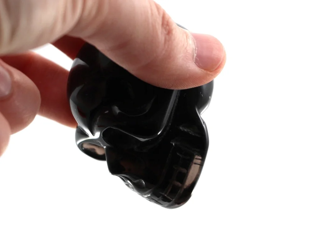 Sheen obsidian crystal skull mini, 1 piece