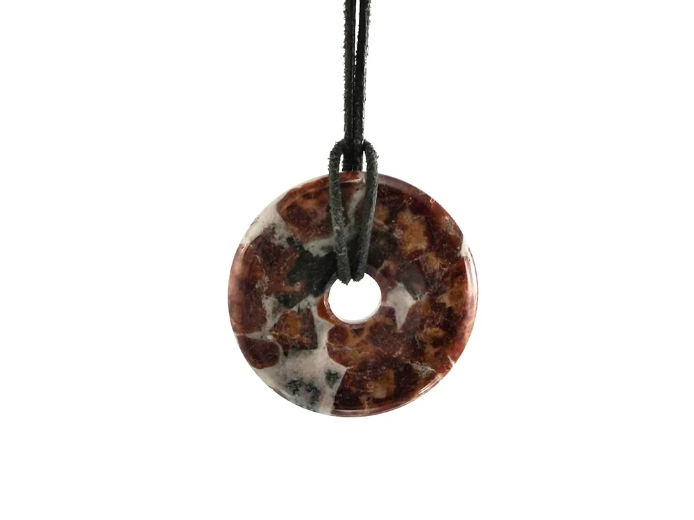 Granat in Wollastonit Donut 40 mm