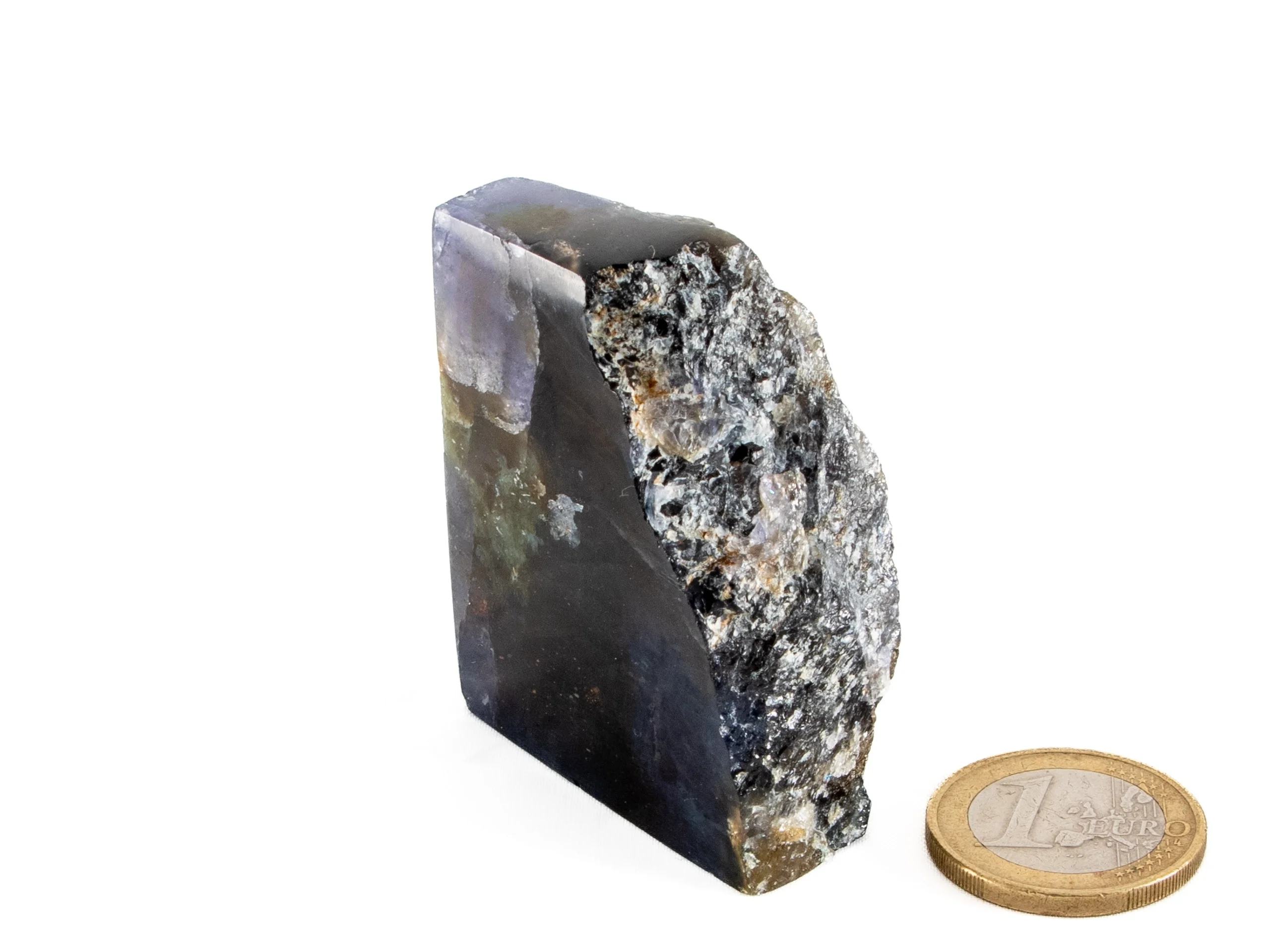 Iolith (Cordierit, Wassersaphir) Rohsteinanschliff