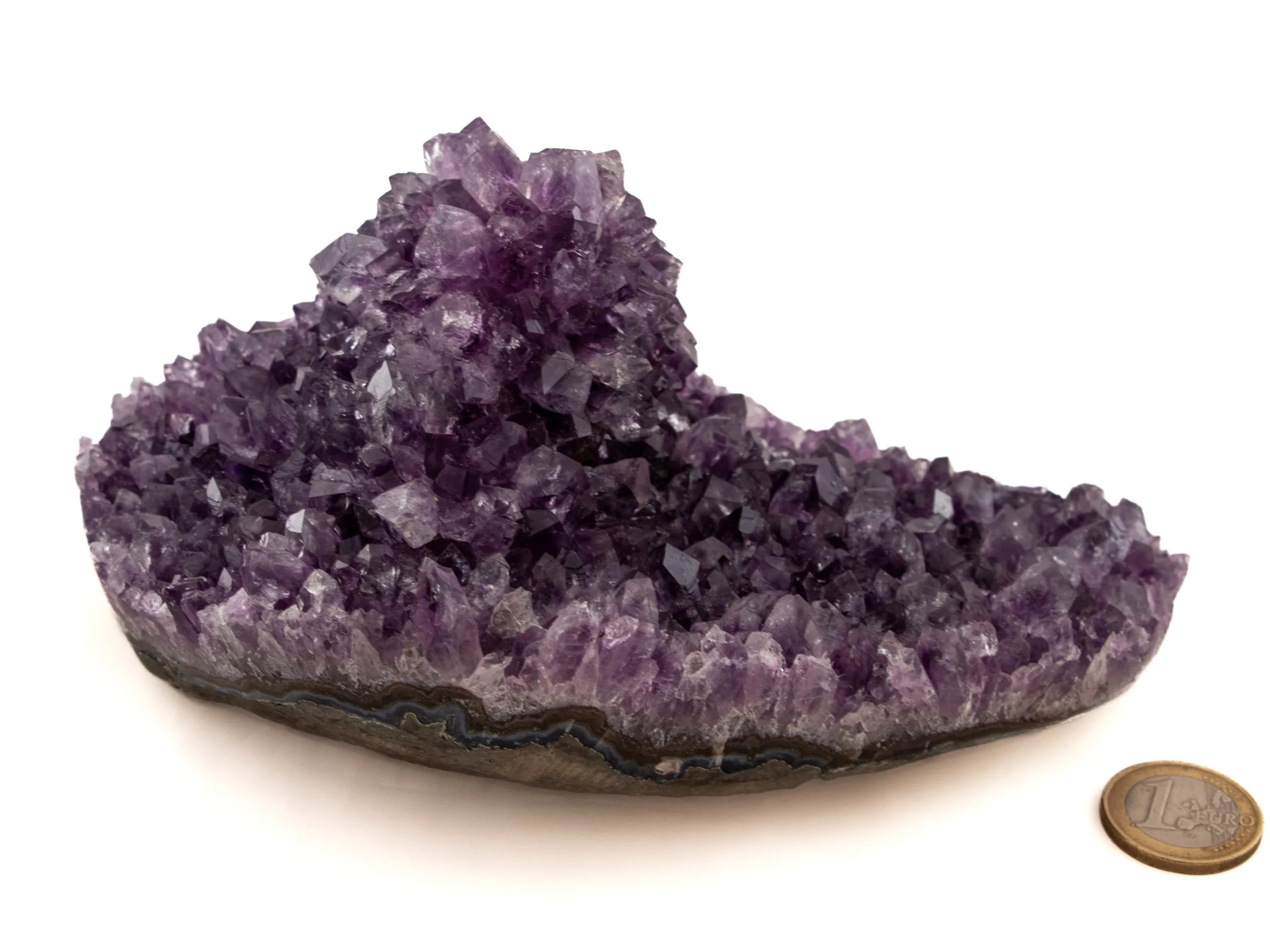 Amethystdrusenstück mit poliertem Rand (Uruguay)