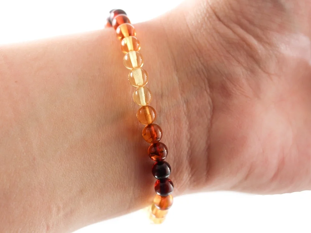 Bernstein Kugelarmband 6 mm