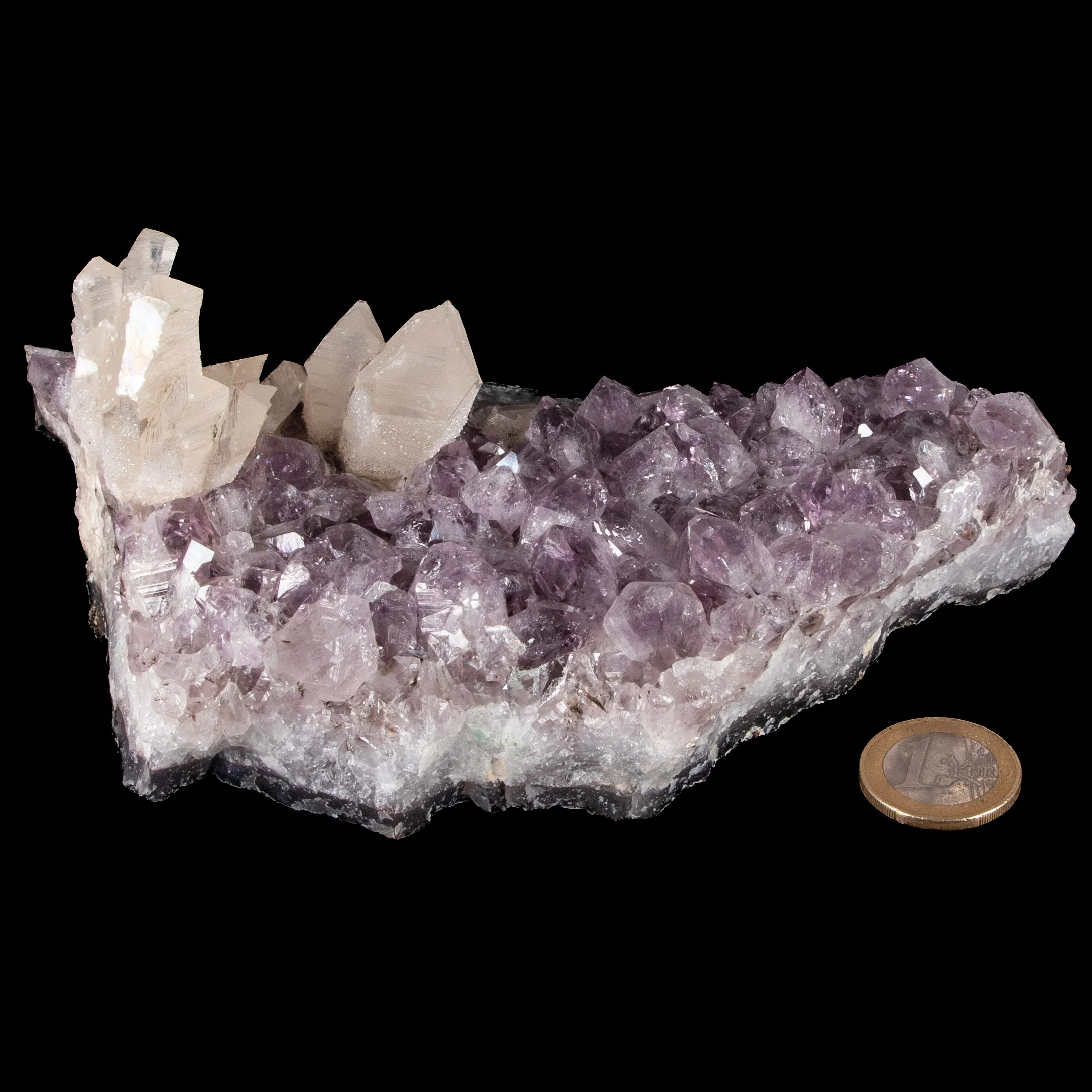 Amethyst mit Calcit