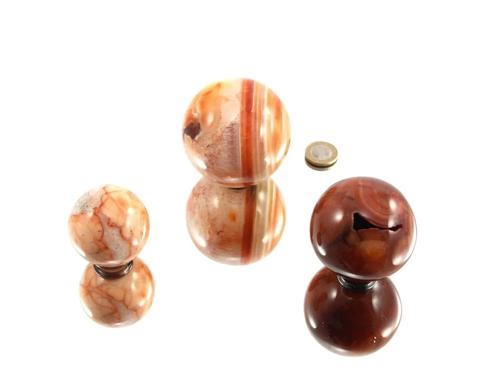 Carnelian spheres, 0.5 kg