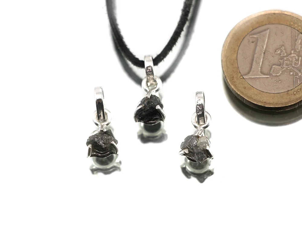 Rohdiamant Anhänger - 925 Silberöse