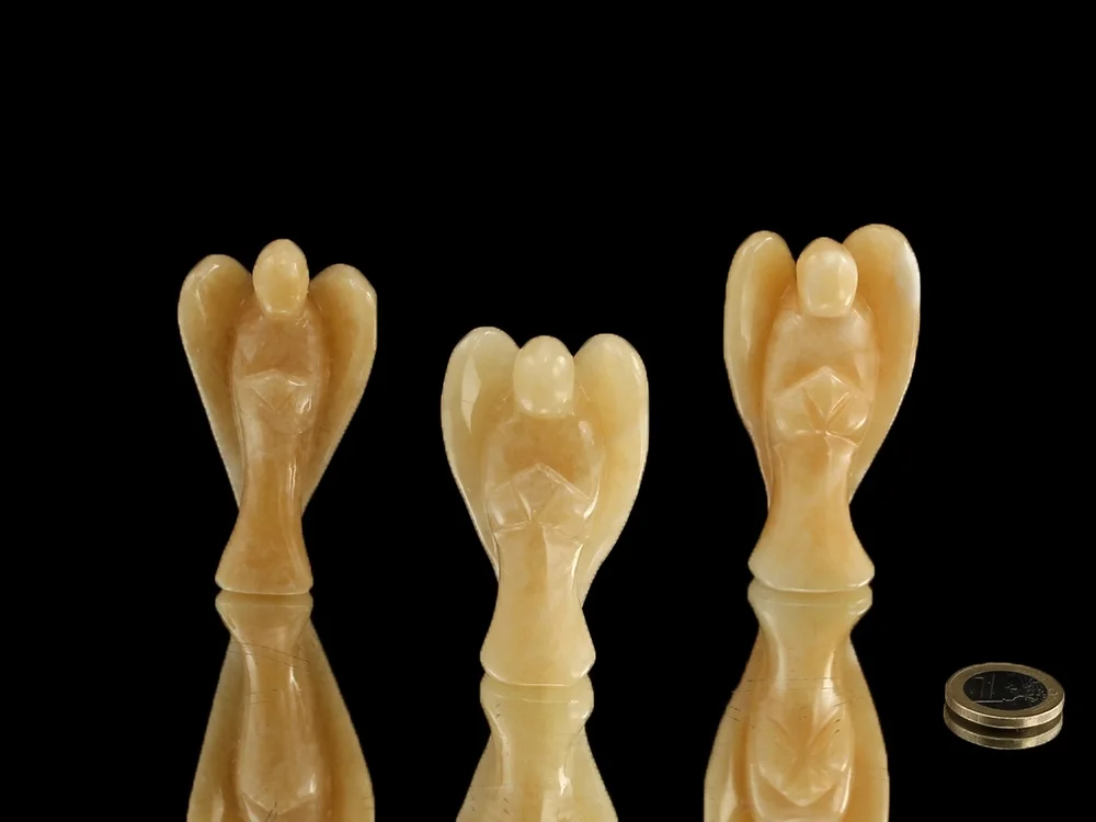 Orangencalcit Engel - 7,5 cm