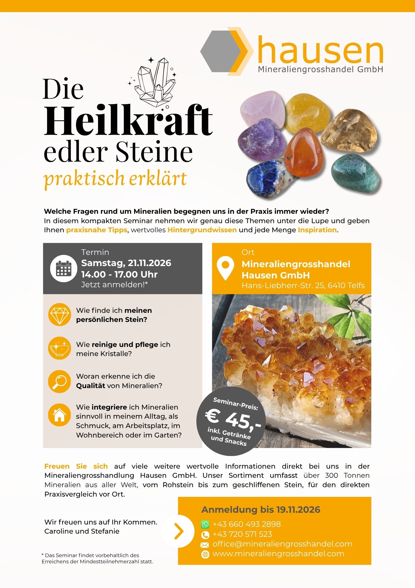 Seminar: Die Kraft edler Steine praktisch erklärt