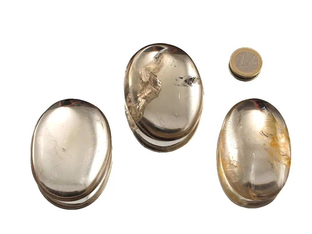 Smoky quartz palm stone**