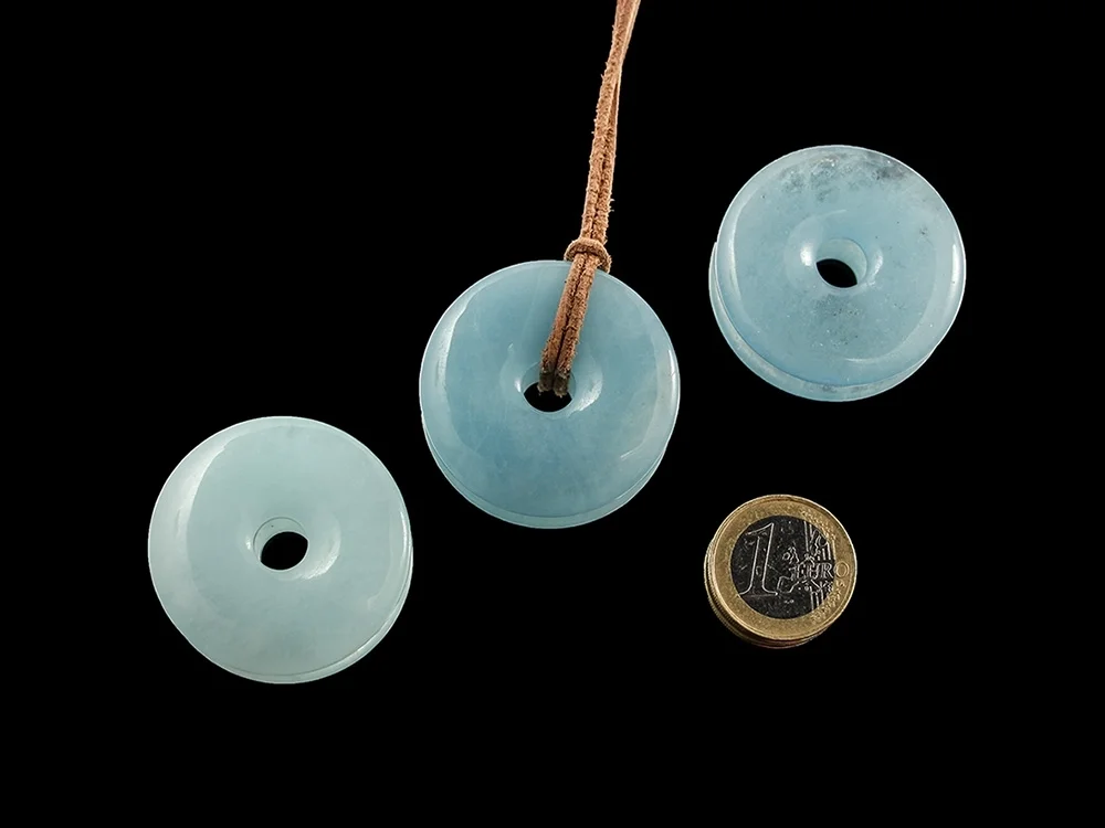 Aquamarine donut, 40 mm**