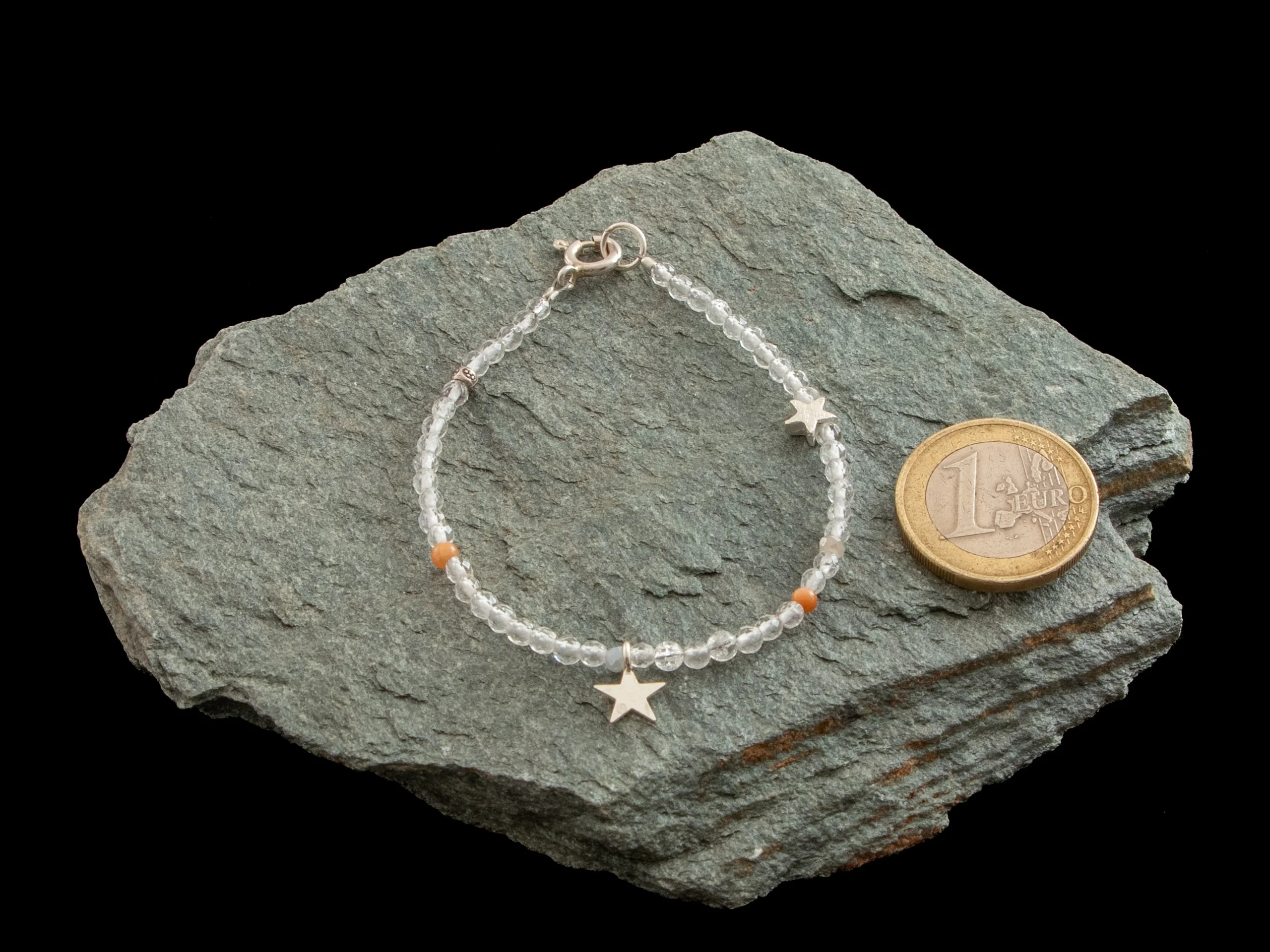 Mondstein Bergkristall Armband