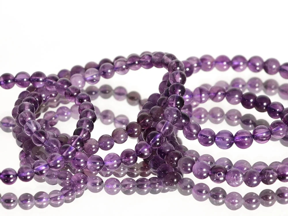 Amethyst (aus Deutschland) Kugelarmband 6,5 mm