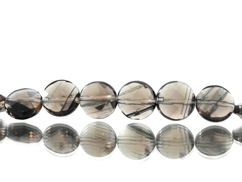 Lamellenobsidian facettierte Button Kettenstrang