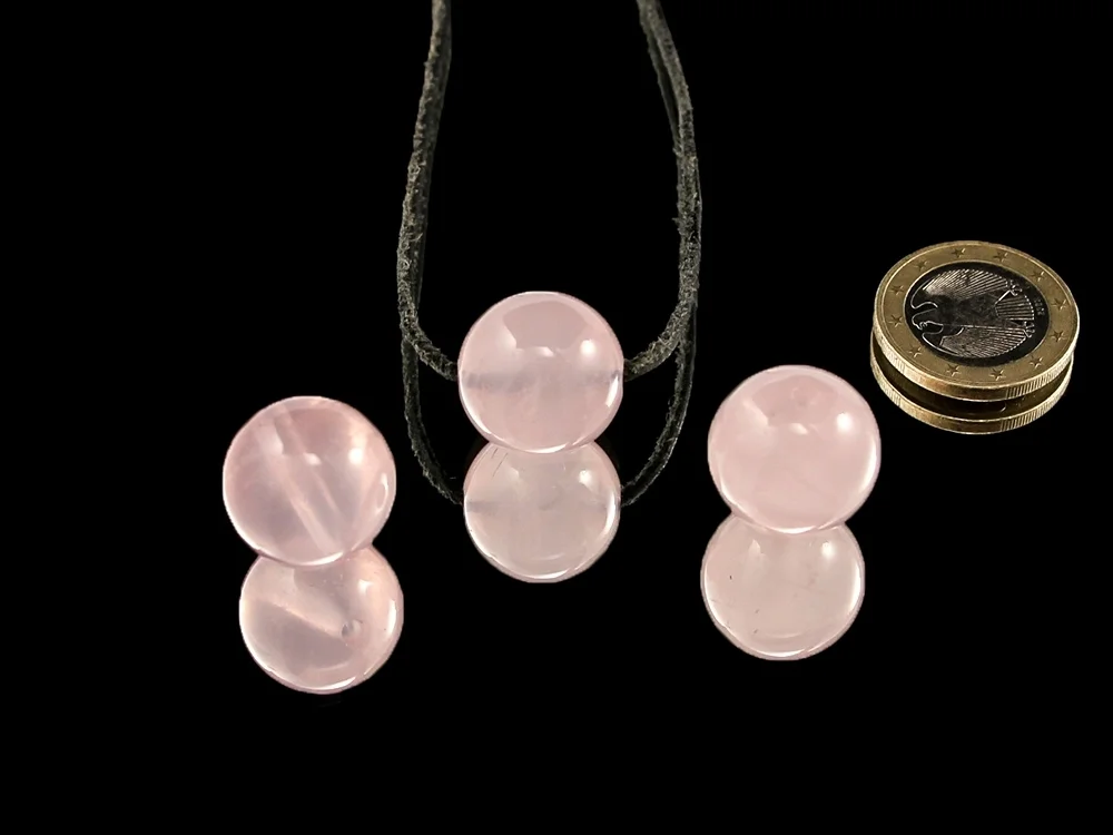 Rosenquarz Extra 18 mm Kugel gebohrt - 1 Stück
