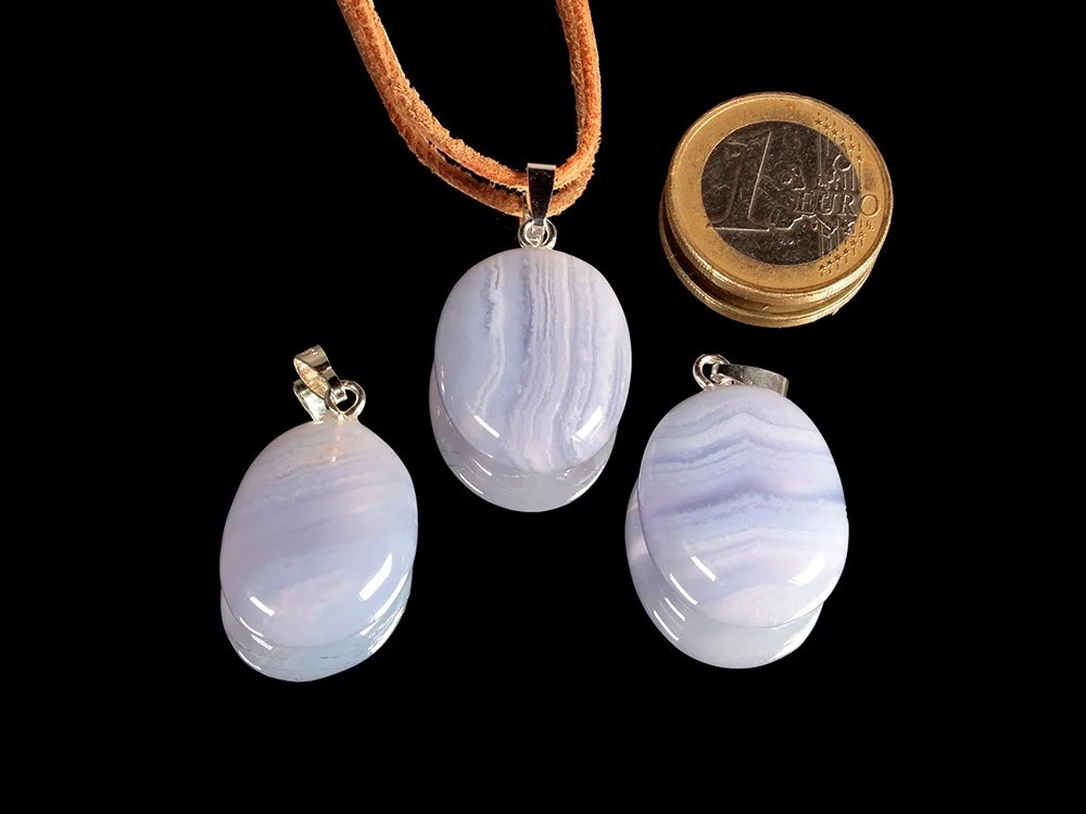 Chalcedon Anhänger - 925 Silberöse
