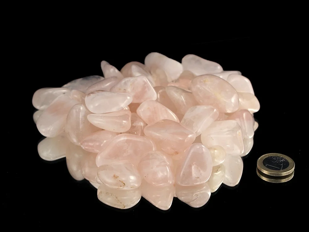 Rosenquarz B-Qualität Trommelsteine 0,5 kg