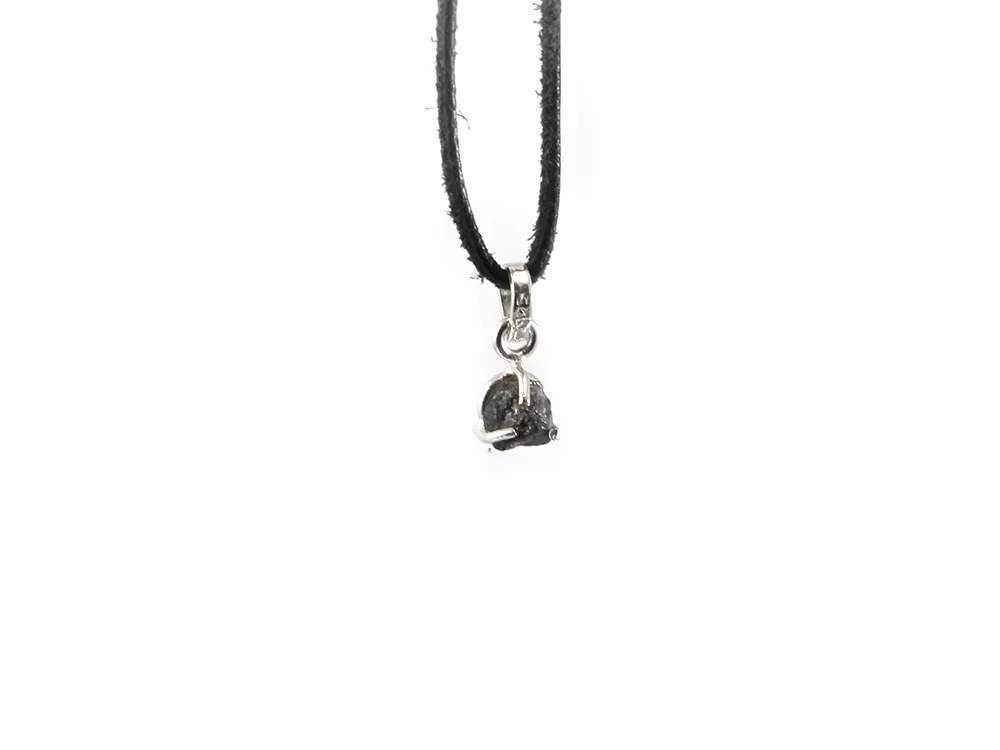 Rohdiamant Anhänger - 925 Silberöse
