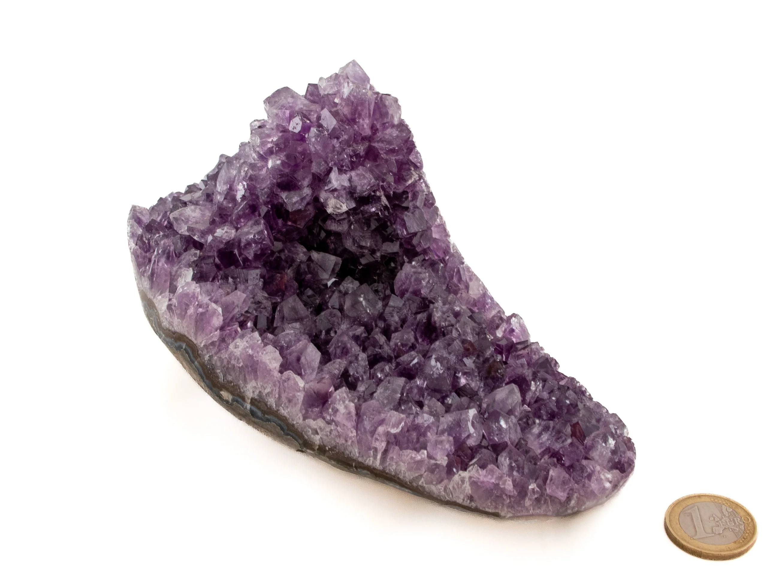 Amethystdrusenstück mit poliertem Rand (Uruguay)