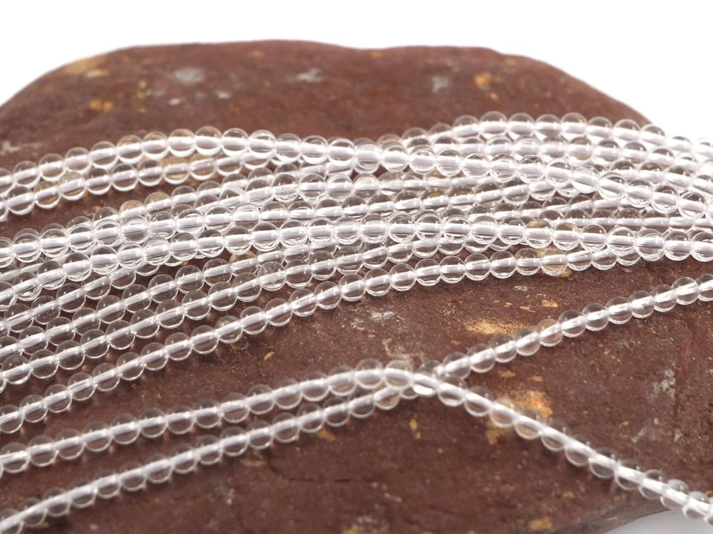 Rock crystal 4 mm bead strand**