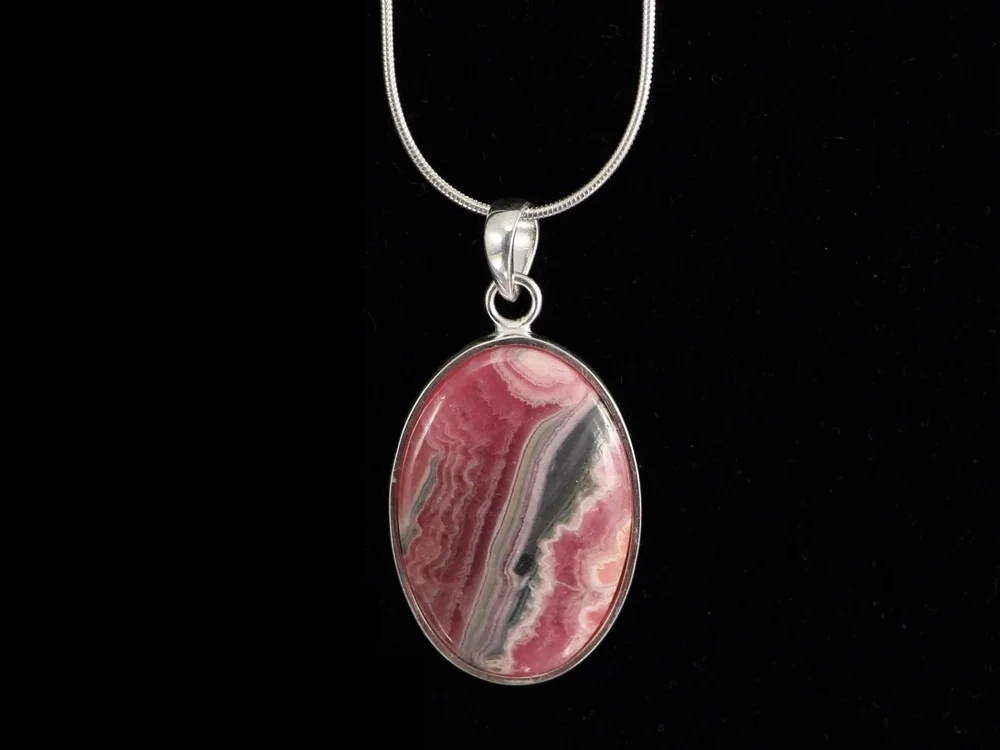 Rhodochrosit Anhänger - 925 Silber