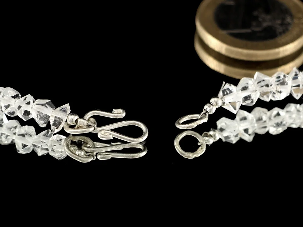 Herkimer diamond necklace**