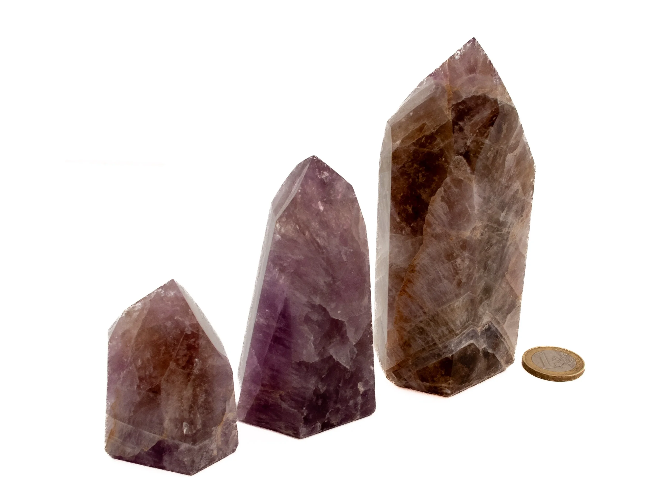 'Super 7' Amethyst Kristallspitzen - 3 x