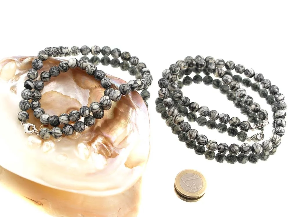 Pinolith Kugelkette 8 mm / 48 cm