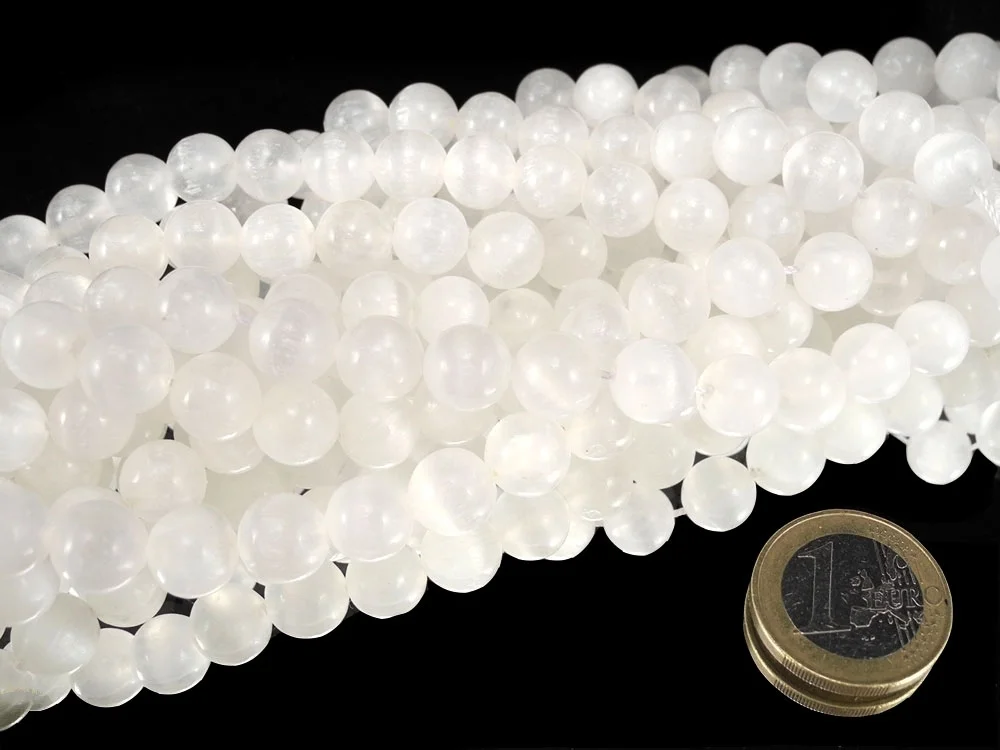 Selenite 8 mm bead strand**