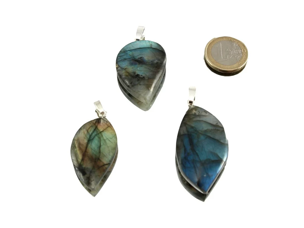 Labradorit Cabochon Anhänger 925
