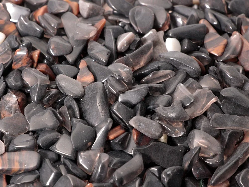 Lamellenobsidian mini Trommelsteine 0,5 kg