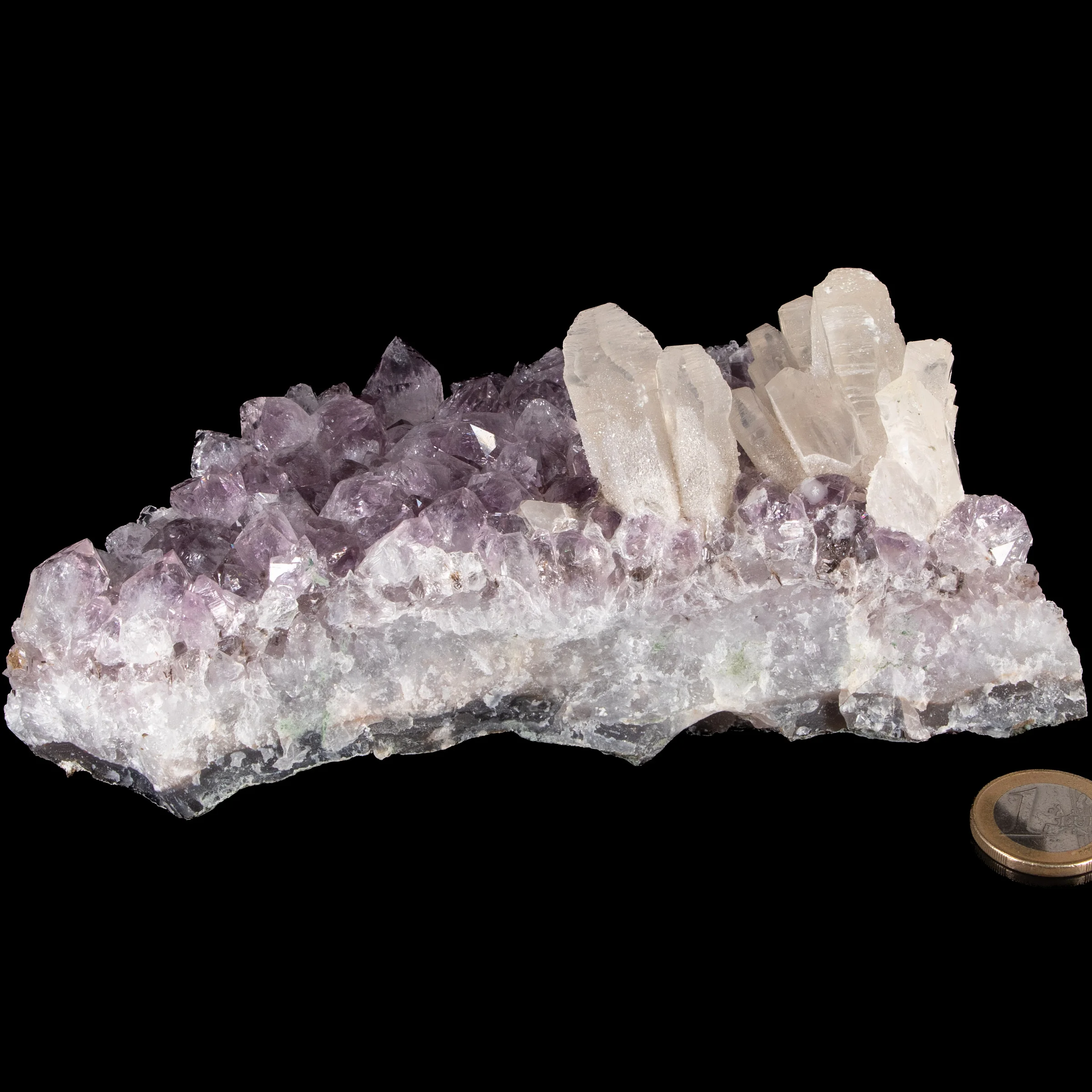 Amethyst mit Calcit